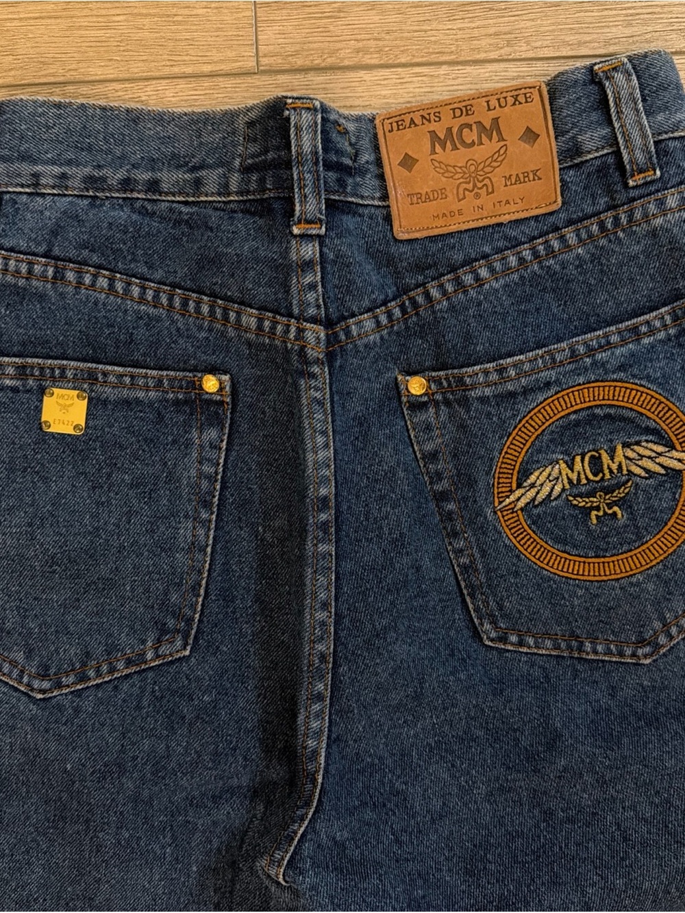 Authentic MCM High Waist Jeans De Luxe Blue Denim Women’s Jeans size 27
